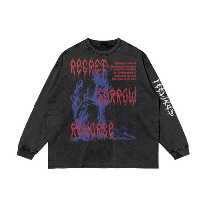 REGRET Faded Long Sleeve T-Shirt